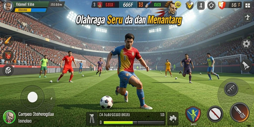 Tampilan gameplay seru dari 666F dengan visual menarik.