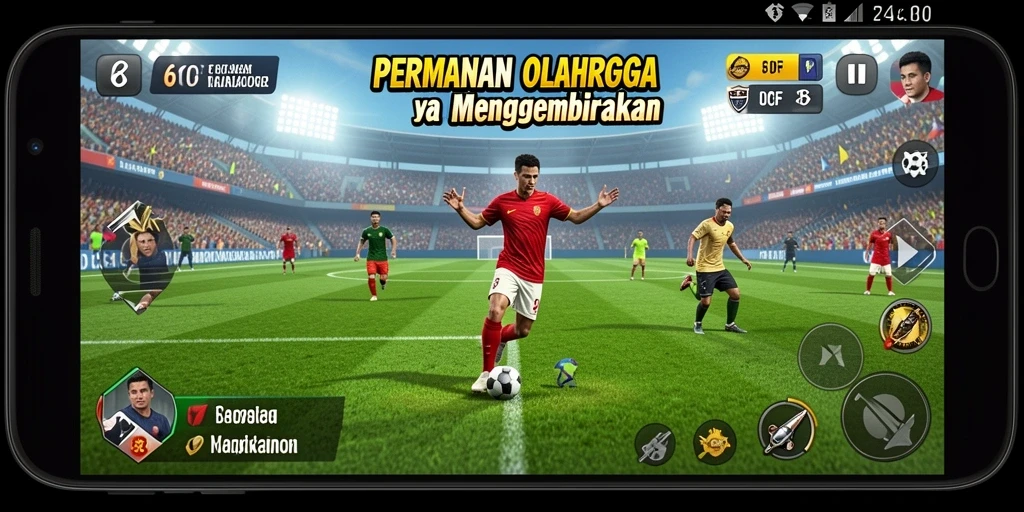 Tampilan gameplay 6CF yang penuh aksi dalam olahraga kompetitif.