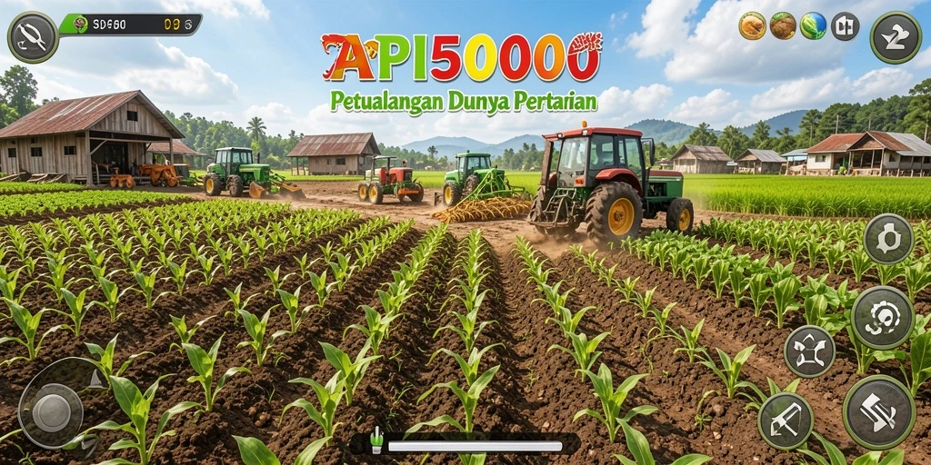 Tampilan menarik dalam gameplay bertani di API5000.