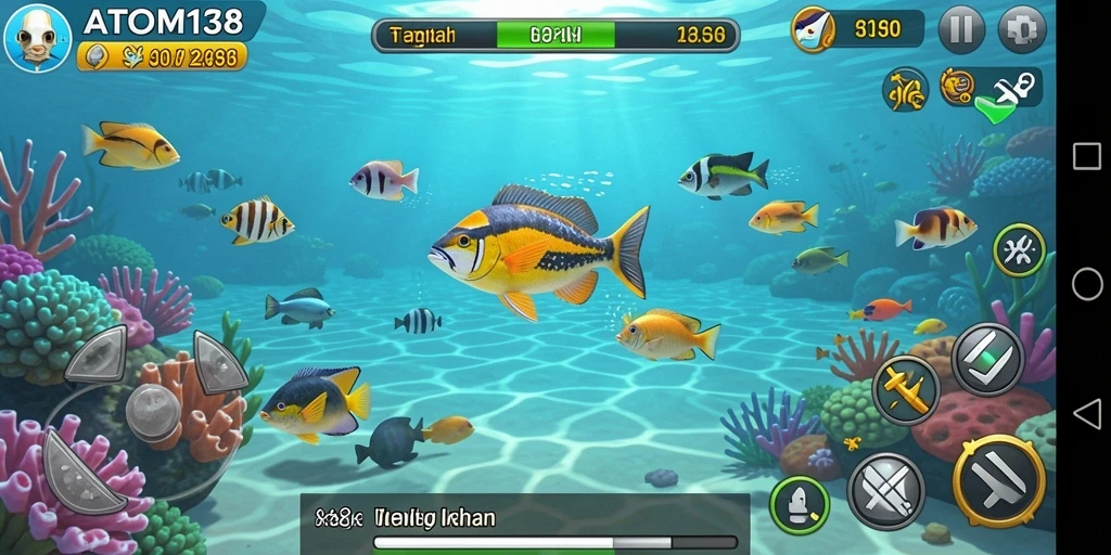 Screenshot gameplay Tembak Ikan ATOM138 yang seru dan penuh aksi.