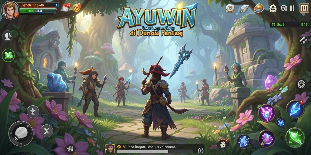 Tangkapan layar AYUWIN menampilkan aksi seru dalam petualangan yang menantang.