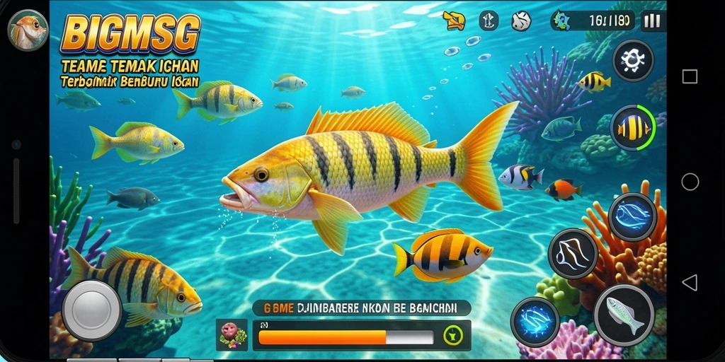 Gameplay seru dari BIGMSG saat berburu ikan dengan teman-teman.