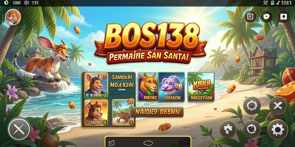 Screenshot gameplay menunjukkan level menarik dalam BOS138.