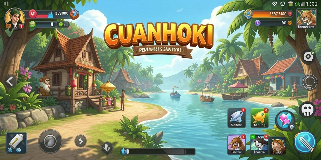 Screenshot gameplay CUANHOKI yang menunjukkan keseruan permainan.