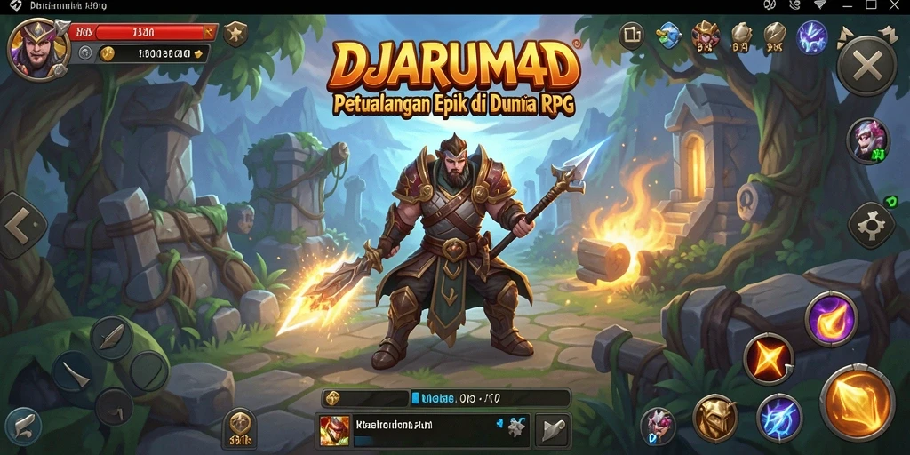 Screenshot DJARUM4D menampilkan aksi seru dalam petualangan RPG.