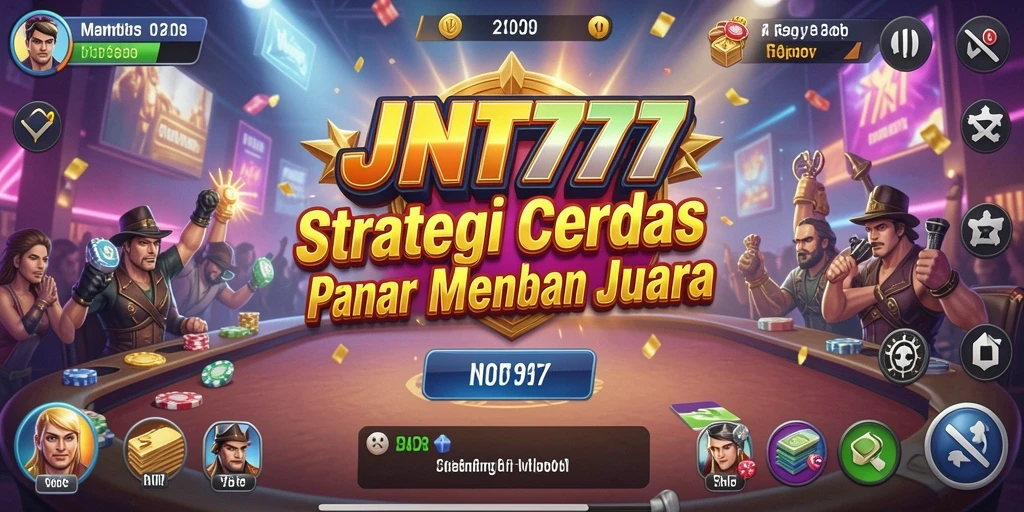 Screenshot utama menampilkan momen seru dalam pertempuran strategi di JNT777.