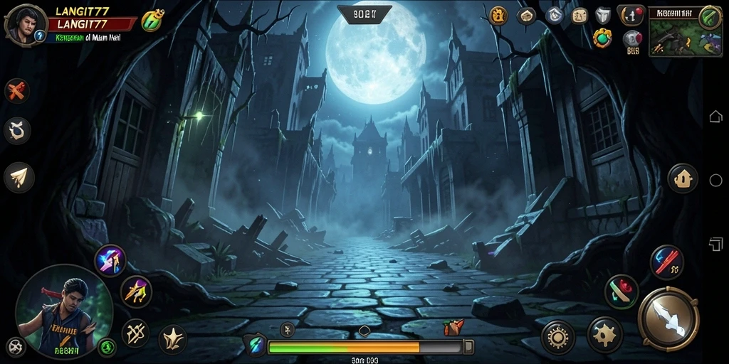 Screenshot menakutkan dari gameplay LANGIT77 yang menampilkan suasana Horror.