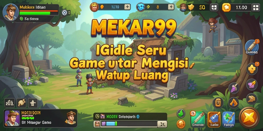Tampilan gameplay seru dalam game Idle MEKAR99.