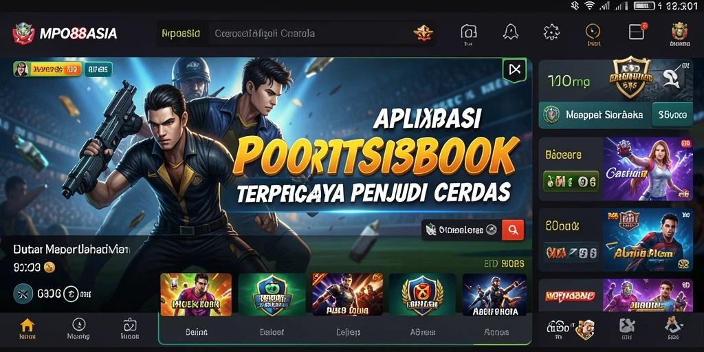 Tampilan antarmuka aplikasi MPO88ASIA yang menarik dan interaktif.