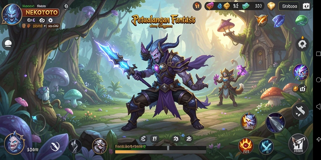 Gameplay seru di dunia fantasi NEKOTOTO.