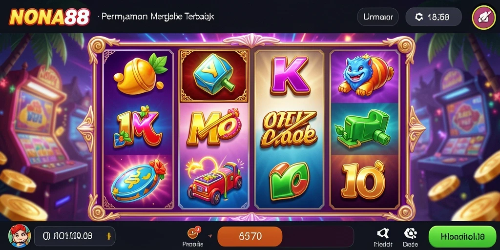 Tampilan utama gameplay Slot NONA88 yang menarik dan interaktif.
