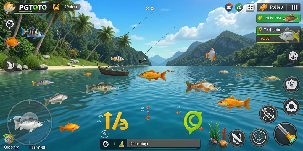Tampilan gameplay Fishing PGTOTO yang captivative.