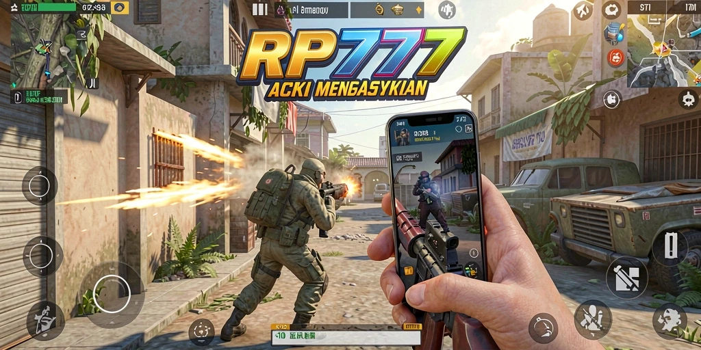 Tampilan gameplay RP777 dengan pertempuran seru dalam TPS.