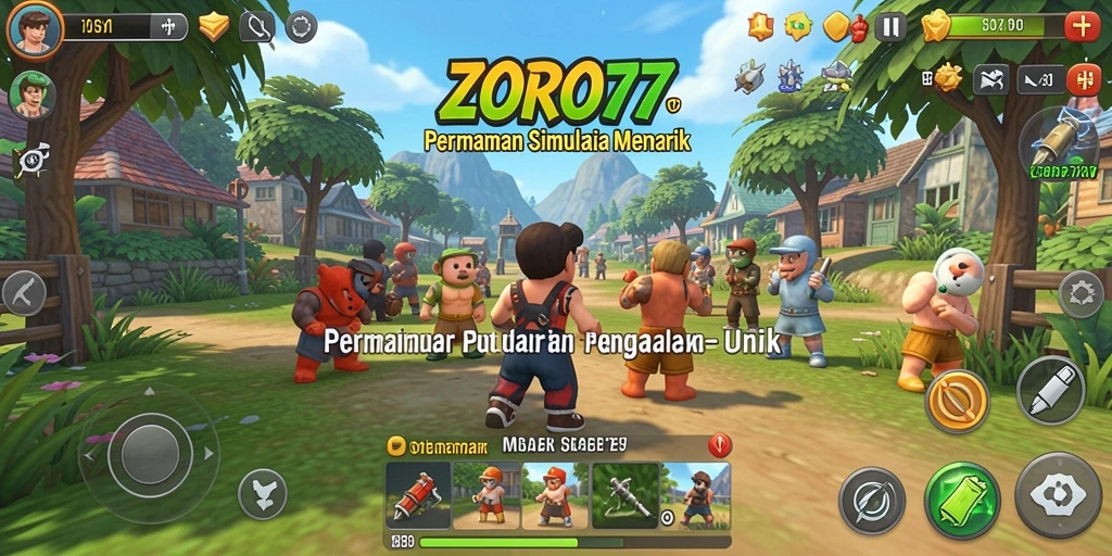 Tampilan menakjubkan dalam gameplay ZORO77 yang penuh warna.